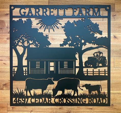 Metal Farm Sign, Animals, Farmhouse, Ranch, Steel Home Decor, Custom ...