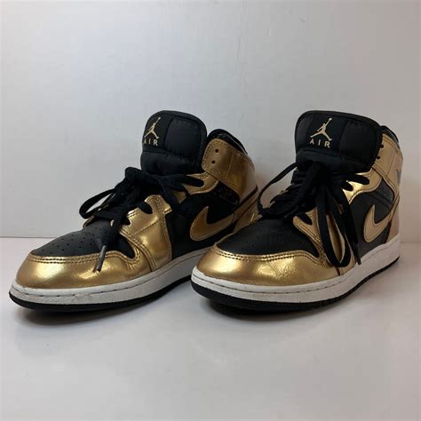 Air Jordan Air Jordan 1 Mid SE GS Metallic Gold Black Size 7Y DR6967