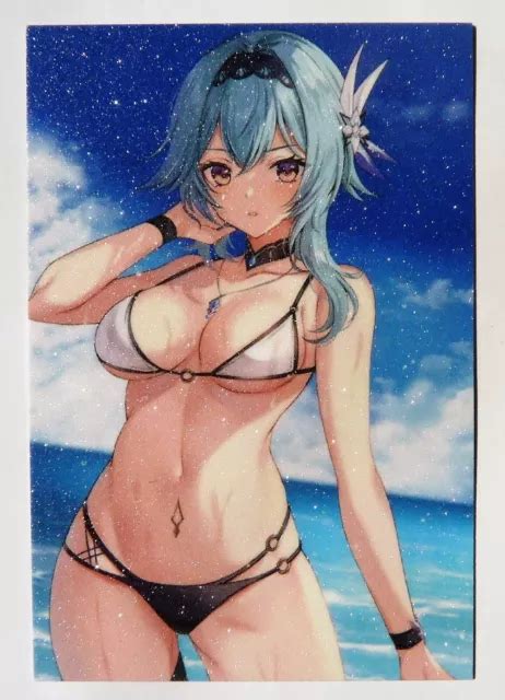 Carte Sexy Girl Waifu Beauty Manga Game Mint Genshin Impact Eula Eur