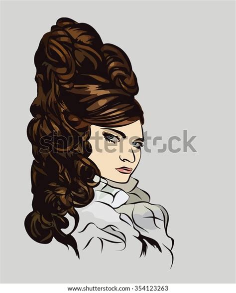 Face Girl Long Hair Color Stock Vector Royalty Free 354123263 Shutterstock