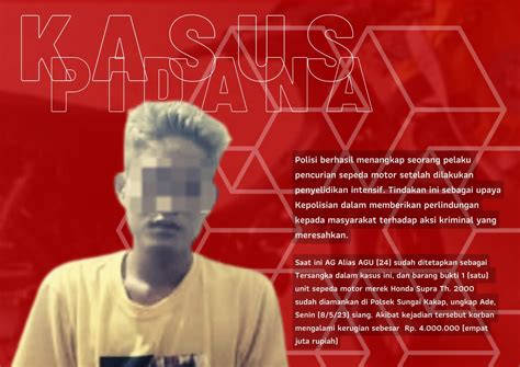 Aksi Pencurian Sepeda Motor Terungkap Pelaku Akhirnya Dibekuk Polisi