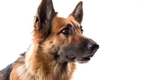 Premium Ai Image German Shepherd Portrait On Whitte Background