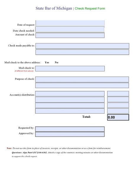 Check Request Form Template Excel