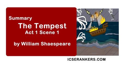 Summary Of The Tempest Act 1 Scene 1 By William Shakespeare