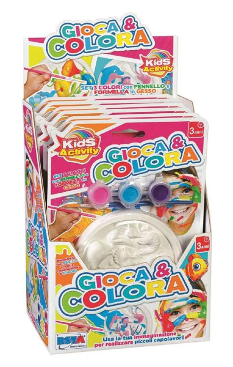 SET GIOCA E COLORA FORMELLE IN GESSO BOX DA 6 ASS Bimbomania SRL
