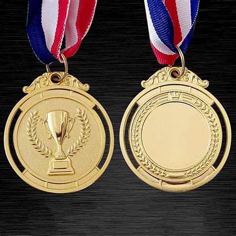 2 Inches Winner Medal With Neck Ribbon Round For Competitions Party