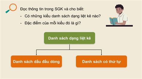 Tải giáo án Powerpoint Tin học 8 KNTT bài 8a: Làm việc với danh sách dạng liệt kê và hình ảnh ...