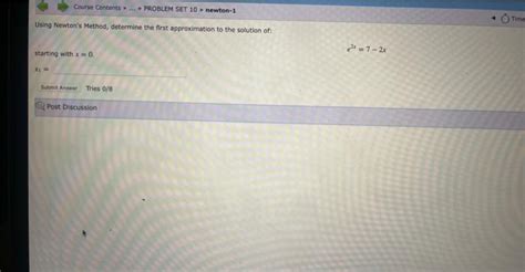 [solved] Using Newtons Method Determine The First Ap