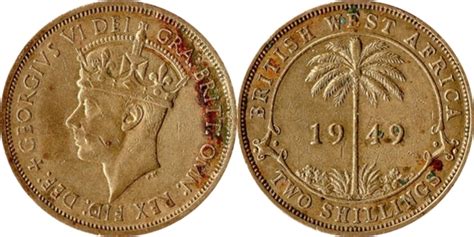 2 Shillings George VI África Occidental Británica Numista