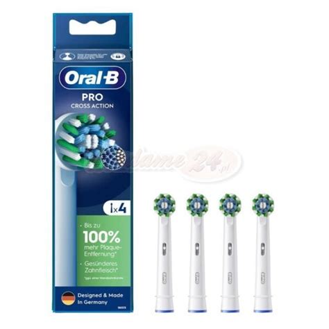 Oral B Cross Action Pro Białe Końcówki Do Szczoteczki Elektrycznej 4