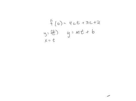 Solved Write The Linear Functions In The Form Ftbmt And State The Value Of B And M Your