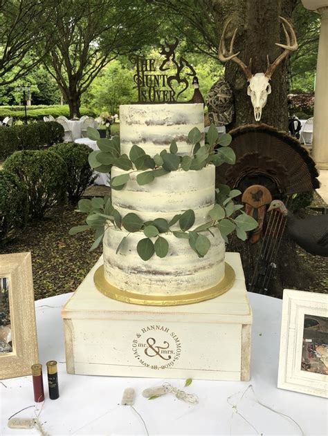 Rustic Naked Wedding Cake Naked Wedding Cakes Hunting Cake Cake
