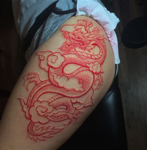 Pin By Kayla Dyson On Tatuajes Dragon Thigh Tattoo Hip Thigh Tattoos