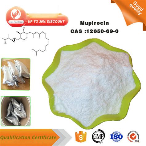 Factory Supply 99 Antibiotics Raw Mupirocin Powder CAS 12650 69 0