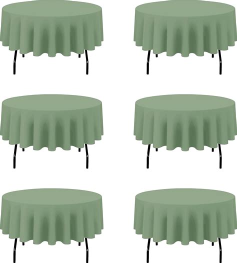 Amazon Mwellewm Packs Sage Green Tablecloth Inch Round