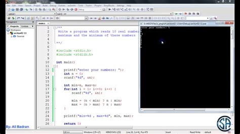 C Programming How To Find Max And Min Of Numbers Taking From