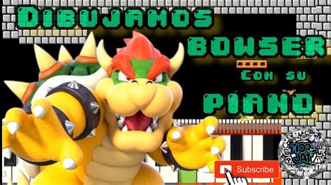 Cómo Dibujar a BOWSER TOCANDO SU PIANO igual a la película paso a paso