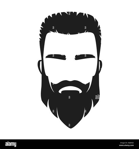 Bearded Man Barbershop Logo Hipster Male Face Emblem Cool Hairdress