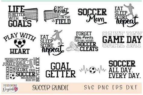 Soccer Svg Bundle Soccer Mom Svg Graphic By Designingdigitals · Creative Fabrica