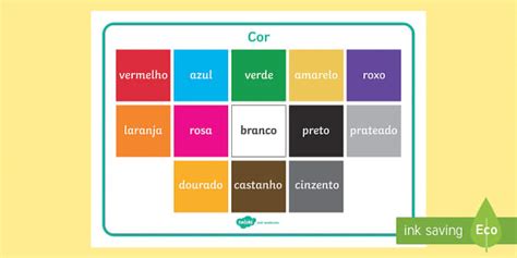 Cores Vocabul Rio Ilustrado Teacher Made Twinkl