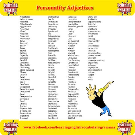 Personality Adjectives - English Learn Site