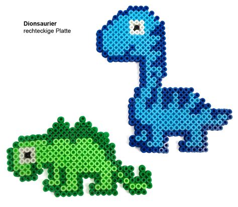 Dinos hama perler beads Basteln bügelperlen Perler bead designs