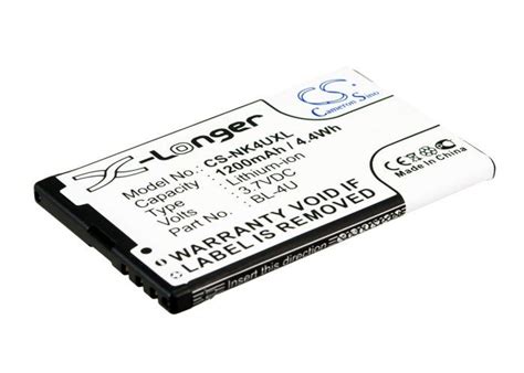 Nokia BL-4U yhteensopiva akku 1200 mAh - Akkukauppa