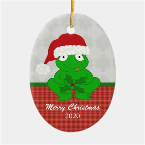 Personalized Christmas Frog Ornament | Zazzle.com