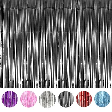 Pcs Foil Fringe Curtain Door Curtain Metallic Tinsel Photo Backdrop