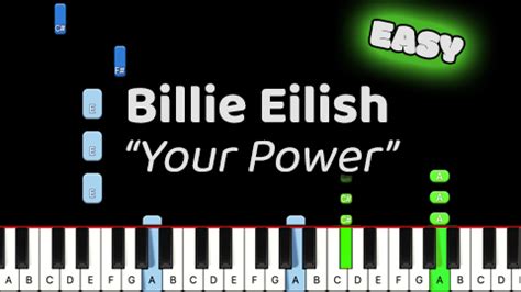 Billie Eilish Your Power Easy MARKS PIANO