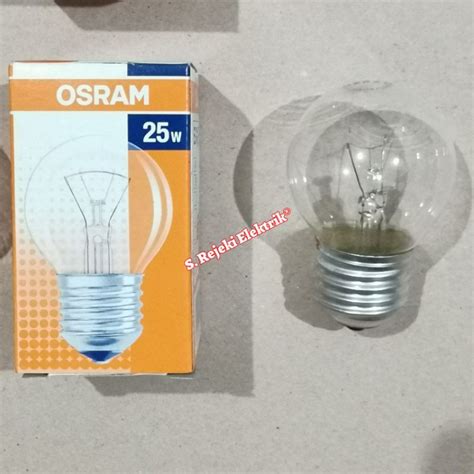 Jual Osram Bohlam Pijar Pingpong E14 E27 Classic Frost Buram Clear