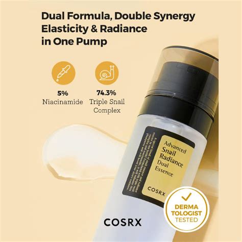 Cosrx Advanced Snail Radiance Dual Essence Ml Farmadon La