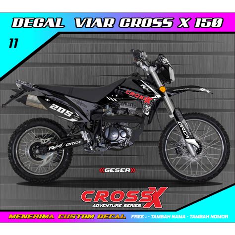 Jual Stiker Decal Viar Cross X 150 Full Body Merah Shopee Indonesia