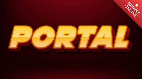 Portal King D Text Effect Generator