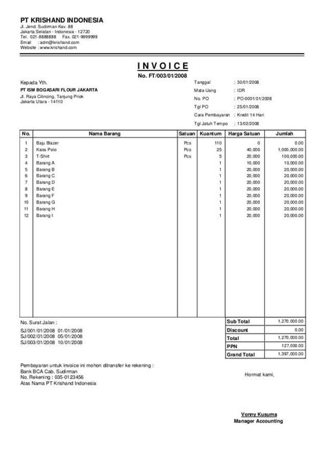 Perbedaan Invoice Dan Faktur Penjualan Adalah Imagesee