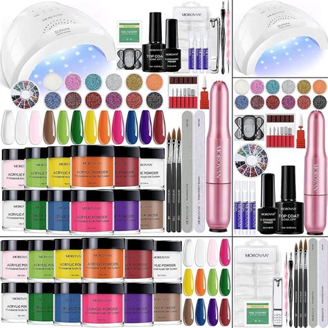 Morovan Acrylic Nail Kit With Drill 12 Colors Acrylic Nail