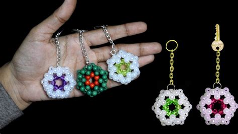 How To Make Crystal Beads Keychians At Home Beaded Keychains Beads