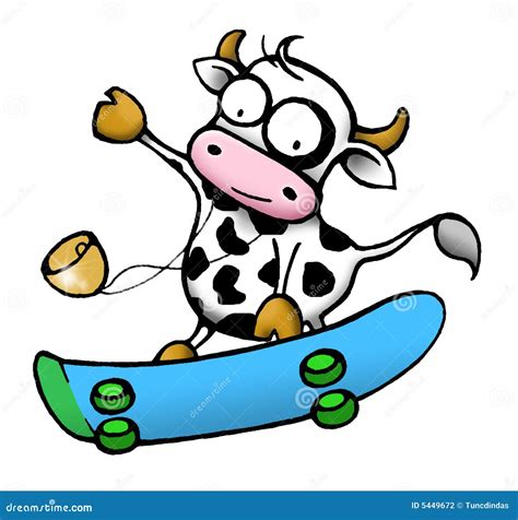 Cow Series Skateboard Stock Photography Image 5449672