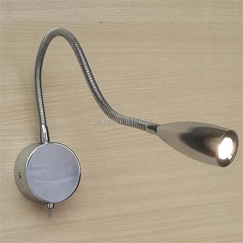 Topoch Flexible Neck Wall Light With Switch Onoff Hard Wired Minimalist 3w Cree Led 200lm Ra85