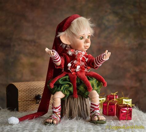 Elf Doll Bjd Doll Christmas Decorations Christmas Elf Doll Porcelain Dolls Handmade Art Dolls