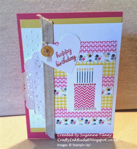 Crafty Ink Buds Birthday Cake Celebration With Washi Tape