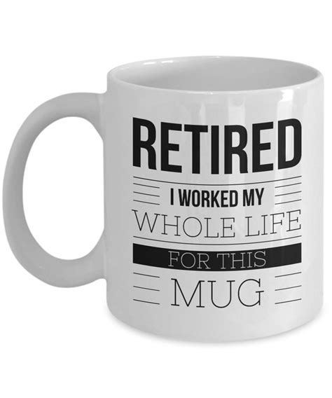 Retired Coffee Mugs Retired Coffee Cup Retirement T Etsy