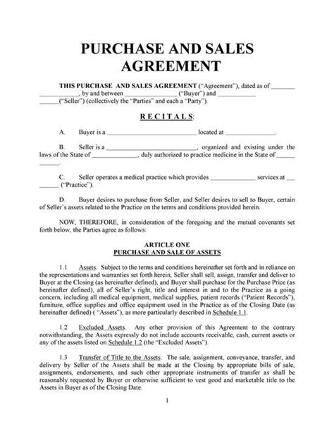 Printable Property Sale Agreement Template