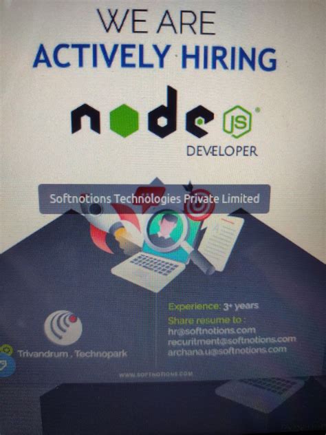 NODE JS DEVELOPER SOFTNOTIONS TECHNOLOGIES PRIVATE LIMITED