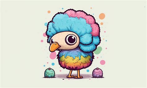 Cute Ostrich Kawaii Clipart Graphic By Poster Boutique Creative Fabrica