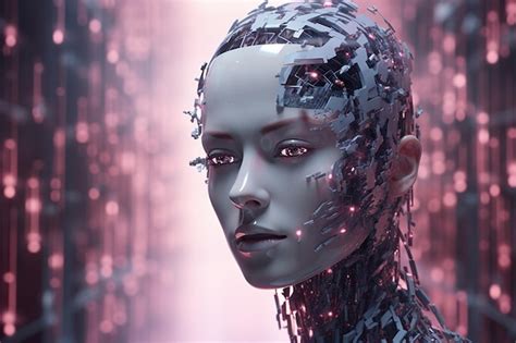 Premium Ai Image Cybernetic Woman Representing The Concept Of