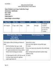 M N Sim Day Completed Docx Course Nurs L Nursing Care Plan