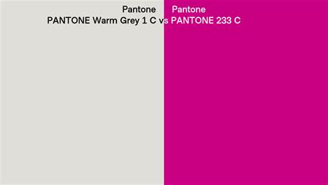 Pantone Warm Grey 1 C Vs Pantone 233 C Side By Side Comparison