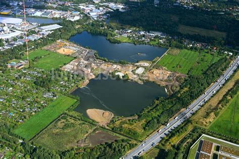 Luftaufnahme Hamburg Baggersee Und Kies Tagebau Der Rbs