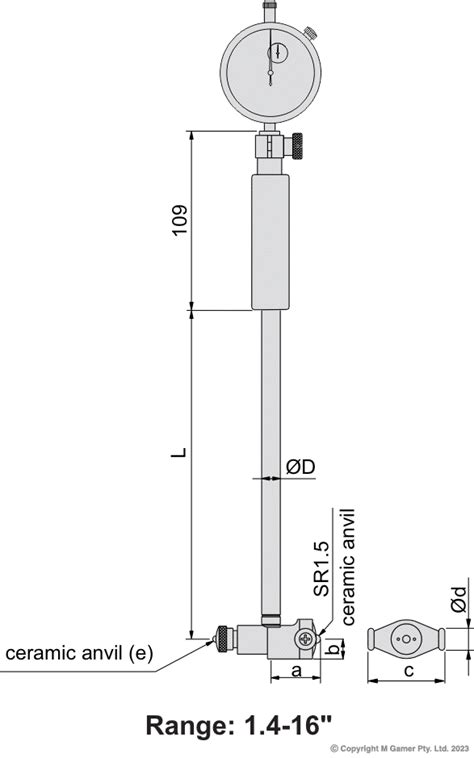 Ac Accud Dial Bore Gauge Imperial Select Collins Tools Welding